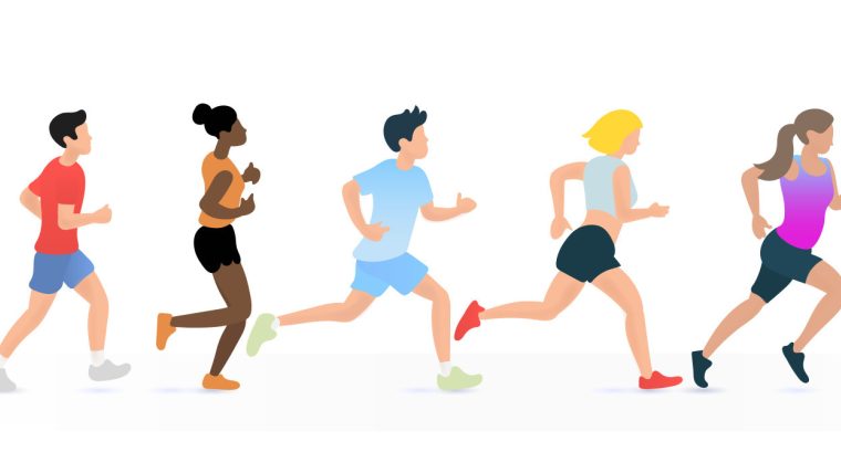 Illustration of runners